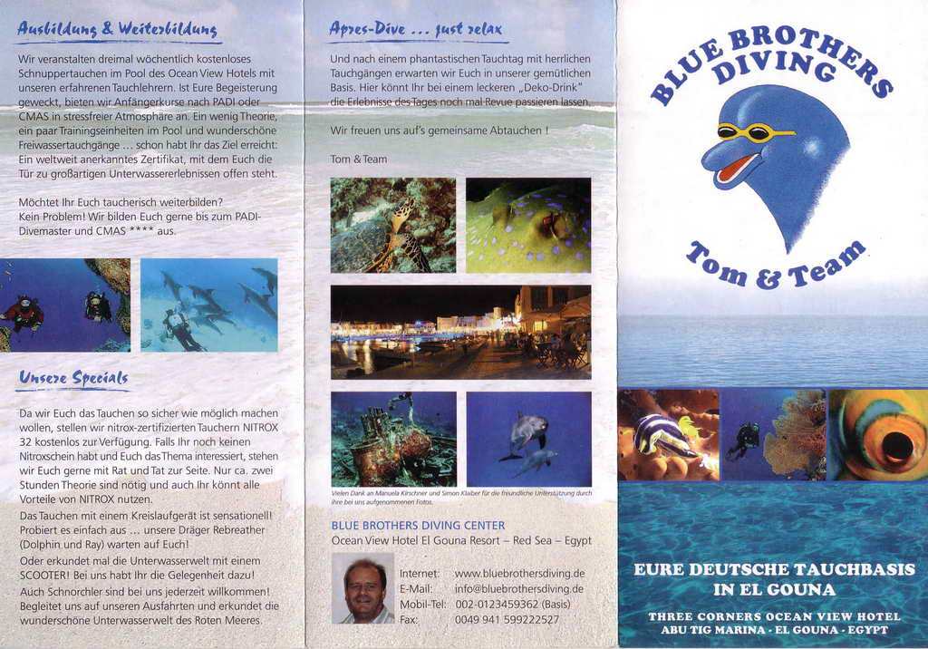 Blue Brothers Diving Deutsch Flyer 1